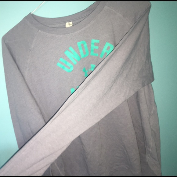 Under Armour grey and teal long sleeve small🤍💚💙 - Picture 6 of 7
